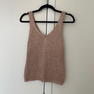 Topshop Metallic Knit Mesh Tank, NEVER BEEN WORN